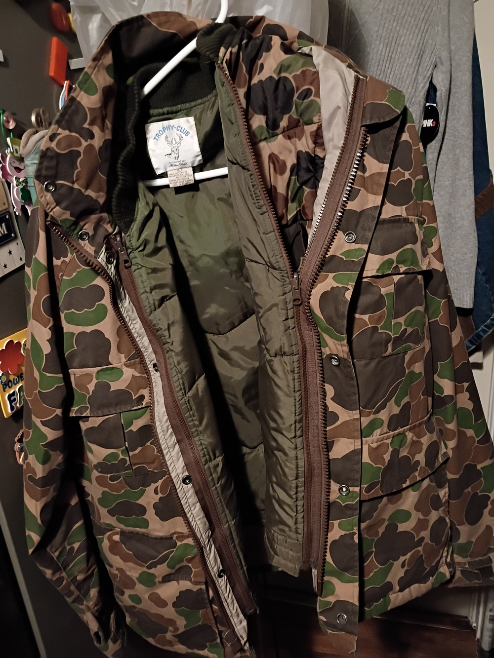 Men's Camo Parka Jacket - Green/Brown